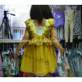 Flower Embroidery Yellow Dress